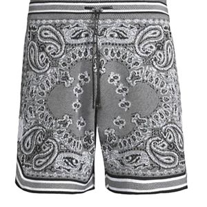 Amiri drawstring gray Bandana print shorts